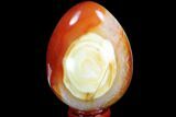 Colorful Carnelian Agate Egg - Madagascar #98514-1